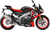 STOMPGRIP Icon Black Tank Grips for Aprilia RSV4 and Tuono 2021–2025, Part Number 55-14-0180B