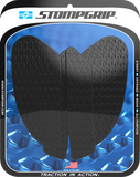 STOMPGRIP Icon Black Tank Grips for Kawasaki KLX 2022–2025, Part 55-14-0202B