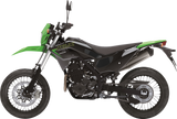 STOMPGRIP Icon Black Tank Grips for Kawasaki KLX 2022–2025, Part 55-14-0202B