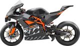 STOMPGRIP Volcano Tank Grips for KTM RC 8C 2022–2024, Black, Part Number 55-10-0197B