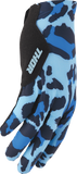 THOR Sportmode Cheetah Gloves, Midnight/Blue, Small, Part Number 3330-8580