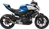AKRAPOVIC Slip-On Line Muffler Carbon Fiber for CFMOTO 450SR/NK (Part Number: S-CF4SO1-APC)