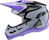 Alpinestars Youth SM3 Jettson Helmet - Gloss Black, Gray & Purple, Large (Part No. 8303226-9277-YL)