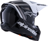 Alpinestars SM3 Helmet Radium Large - Gloss Black, White & Gray for MX, Enduro & Offroad