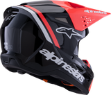 Alpinestars SM3 Helmet Radium Gloss Black/Red Fluo/White 2XL - Lightweight Offroad and MX Protection