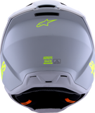 Alpinestars SM3 Helmet Radium Matte Gray/Black/Yellow Fluo XS - Lightweight Offroad and MX Helmet with Advanced Impact Protection