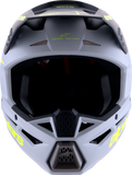 Alpinestars SM3 Helmet Radium Large - Matte Gray, Black & Yellow Fluo - Optimized Offroad and MX Protection