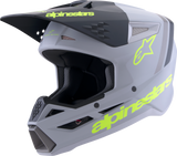 Alpinestars SM3 Helmet Radium Matte Gray/Black/Yellow Fluo XL (Part Number 8300826-9510-XL)