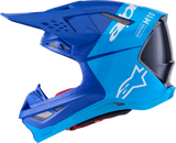 Alpinestars Supertech M10 Helmet - Flood Blue/Black Carbon, Small (Part #8301023-7282-S)