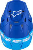 Alpinestars Supertech M10 Helmet - Flood Blue/Black Carbon, Small (Part #8301023-7282-S)