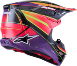 Alpinestars Supertech M10 Helmet - MIPS? Era - Gloss Pink/Violet/Yellow Fluo - Large (Part Number 8301223-3145-L)