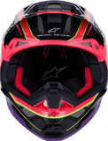 Alpinestars Supertech M10 Helmet MIPS? Era Gloss Pink/Violet/Yellow Fluo Medium
