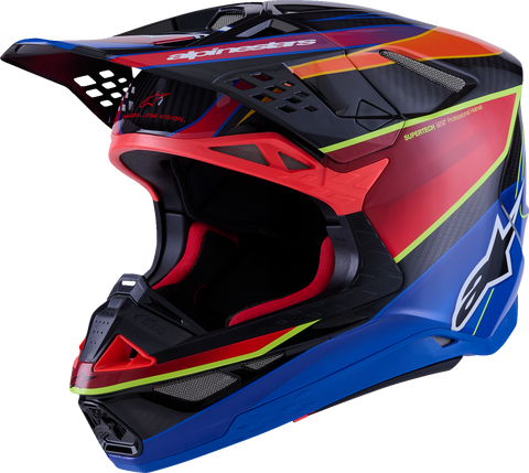 Alpinestars Supertech M10 Helmet - MIPS? Era - Gloss Blue/Red/Yellow Fluo - 2XL