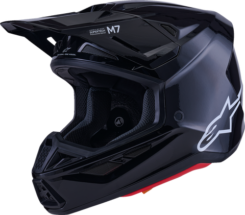 Alpinestars SM7 Helmet - Solid Gloss Black - XL (Part Number 8301426-1180-XL)