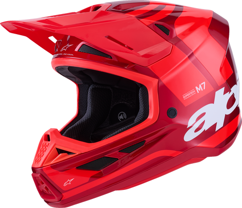 Alpinestars SM7 Helmet - Core Gloss Red Large (Part Number 8301826-3127-L)