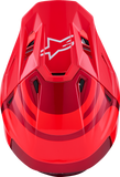 Alpinestars SM7 Helmet Core - Gloss Red, Small - Advanced Off-Road Racing Protection