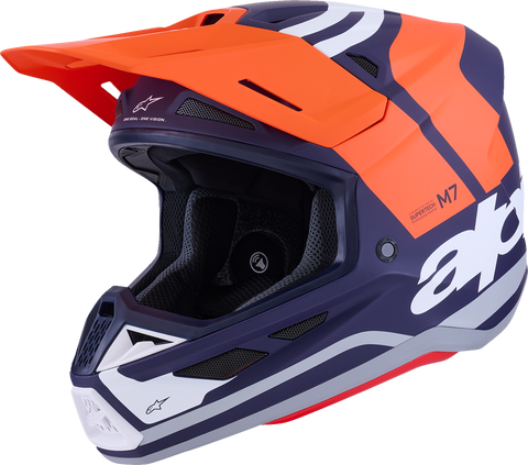 Alpinestars SM7 Helmet - Core Matte Orange/Blue Medium (Part #8301826-408-M)