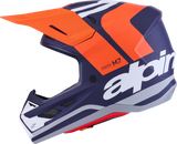 Alpinestars SM7 Helmet Core Matte Orange/Blue Small - Advanced Off-Road Racing Safety and Comfort