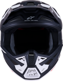 Alpinestars SM7 Dasher Helmet - Matte Black/White, Medium (Part #8302226-1121-M)
