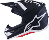 Alpinestars SM7 Helmet - Dasher Matte Black/White Large - High-Performance Off-Road Racing Helmet