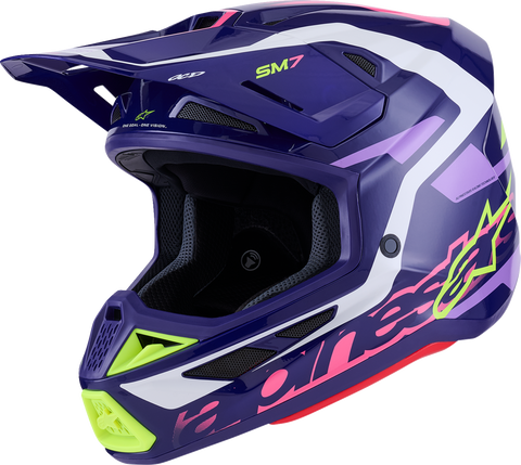 Alpinestars SM7 Helmet - Deed Gloss Purple/Pink Small Model 8302426-3142-S