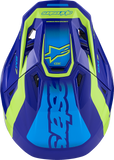 Alpinestars SM7 Helmet - Deed Gloss Blue/Yellow Fluo Large (Part #8302426-7253-L)