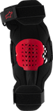 Alpinestars SX-1 Plasma Knee Guards L/XL by Alpinestars - Black, Red & Cool Gray, Part No. 6500326-1498-LXL