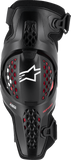 Alpinestars SX-1 Plasma Knee Guards 2XL - Black, Red & Cool Gray for Impact Protection and Comfort