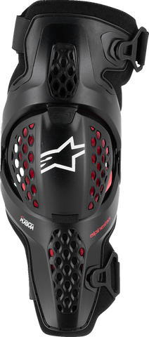 Alpinestars SX-1 Plasma Knee Guards 2XL - Black, Red & Cool Gray for Impact Protection and Comfort