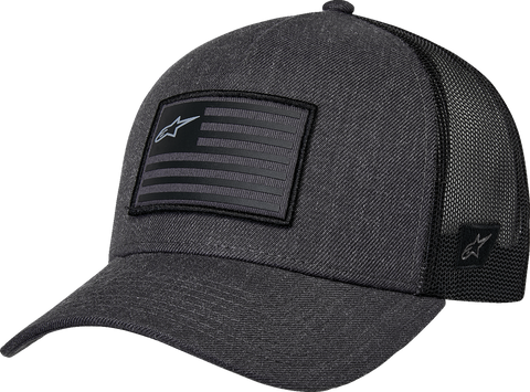 Alpinestars Flag Snapback Hat Heather Charcoal/Black Model 1211-81013-1910-OS