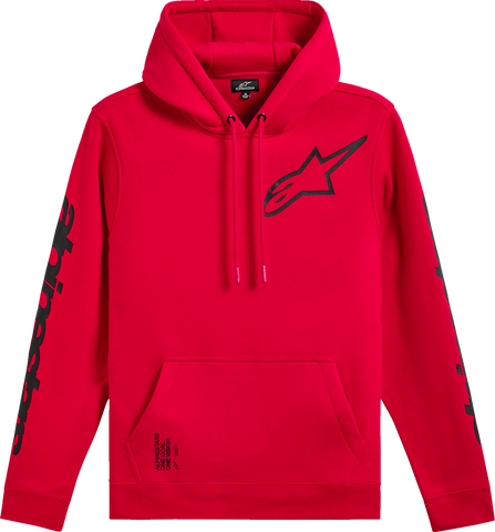 Alpinestars Triple Pullover Hoodie - Red, Large (Part Number 1235-51405-30-L)