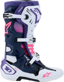 Alpinestars Tech 10 Boots - White, Violet, Navy & Pink Fluorescent US 10 / EU 44.5 - Part 2010020-2780-10