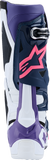 ALPINESTARS Tech 10 Boots - White, Violet, Navy & Pink Fluorescent, US 11 / EU 45.5 (Part Number: 2010020-2780-11)