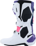 Alpinestars Tech 10 Boots - White, Violet, Navy, Pink Fluorescent, US 12 / EU 47