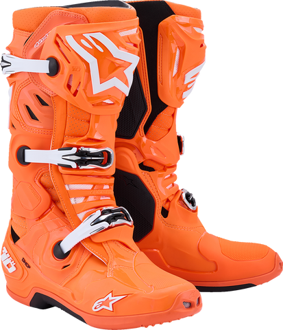 Alpinestars Tech 10 Supervented Boots - Fluorescent Orange/Black/White US 8 / EU 42
