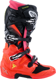 Alpinestars Tech 7 Off-Road Motorcycle Boots - Black, Fluorescent Red & Pink, US 7 / EU 40.5