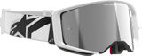Alpinestars GOGGLES Supertech Goggle with Silver Mirror Lens - White Frame, Part 5100325-2055