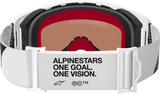 Alpinestars GOGGLES Supertech Goggle with Silver Mirror Lens - White Frame, Part 5100325-2055