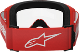 Alpinestars GOGGLES Vision 3 Goggle - Wordmark Red with Clear Lens Part 5103325-3067