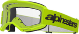 Alpinestars GOGGLES Vision 3 Goggle - Wordmark - Yellow with Clear Lens, Part #5103325-5038