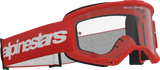 Alpinestars GOGGLES Vision 3 Goggle - Wordmark Red with Clear Lens Part 5103325-3067