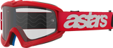 Alpinestars Youth Vision Goggle Blaze Red with Clear Lens - Part 5140325-3067
