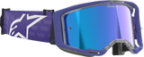 Alpinestars GOGGLES Vision 8 Goggle - Purple Frame with Blue Mirror Lens, Part 5101625-3116