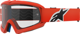 Alpinestars Youth Vision Goggle with Clear Lens - Orange Frame, Part 5140125-430