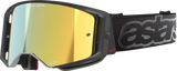 Alpinestars GOGGLES Supertech Vision Vista Goggle with Gold Mirror Lens - Black