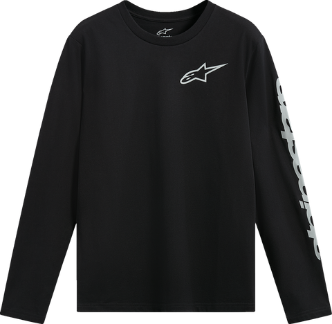 Alpinestars Trackside Long-Sleeve CSF T-Shirt - Black, Size XL (Part Number 1235-74100-10-XL)