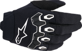 Alpinestars Youth Full Bore V2 Gloves - Black/White, Large (Part 3540226-12-L)
