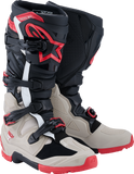 Alpinestars Tech 7 Enduro Boots - Black, Light Gray & Bright Red, US 9