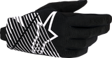 Alpinestars Radar Pro Gloves - Black and White, 2XL (Part Number 3560325-12-2X)