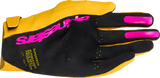 Alpinestars Supertech MX Gloves Gold, Black and Fluorescent Pink 2XL – Part Number 3560526-5005-2X